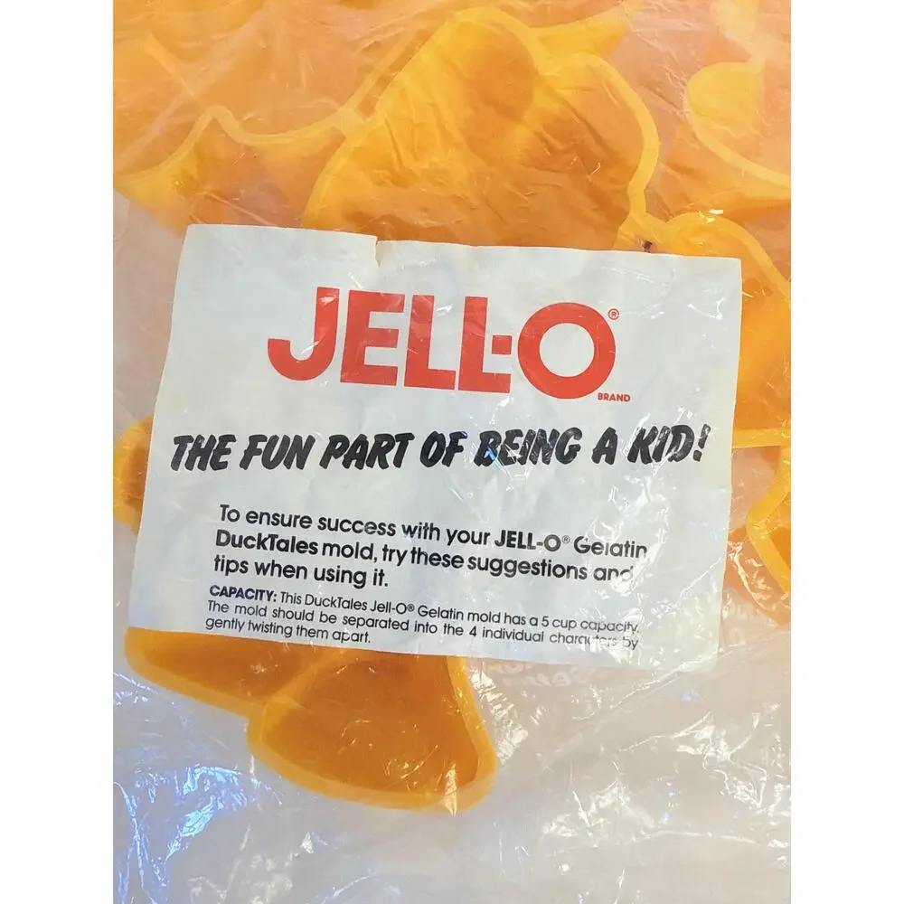 NWT Disney 1989 DuckTales Yellow Cartoon Jello Mold Set of 4 - Picture 2 of 4
